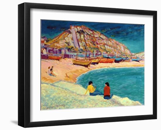 Hastings: Beach Scene-Robert Tyndall-Framed Giclee Print