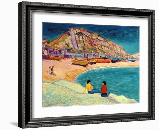 Hastings: Beach Scene-Robert Tyndall-Framed Giclee Print