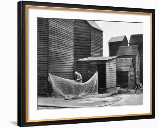 Hastings Fishing Huts-null-Framed Photographic Print