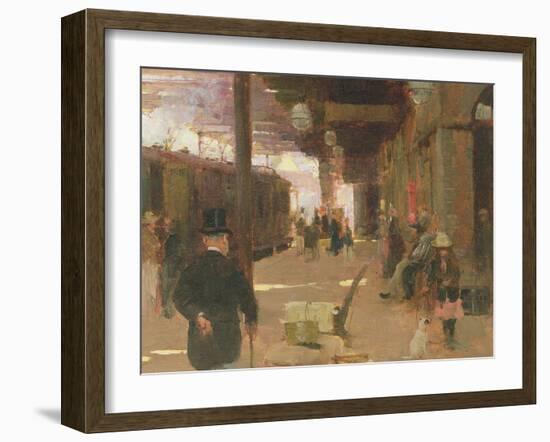 Hastings Railway Station-Walter Frederick Osborne-Framed Giclee Print