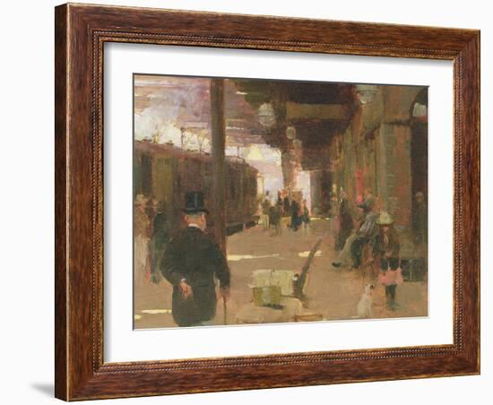 Hastings Railway Station-Walter Frederick Osborne-Framed Giclee Print