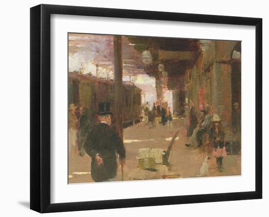 Hastings Railway Station-Walter Frederick Osborne-Framed Giclee Print