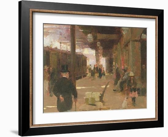 Hastings Railway Station-Walter Frederick Osborne-Framed Giclee Print