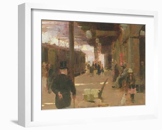 Hastings Railway Station-Walter Frederick Osborne-Framed Giclee Print