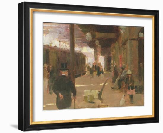 Hastings Railway Station-Walter Frederick Osborne-Framed Giclee Print