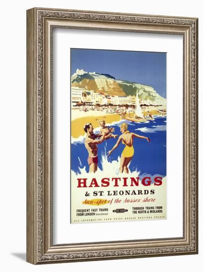 Hastings Sea-null-Framed Art Print