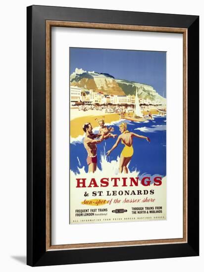 Hastings Sea-null-Framed Art Print
