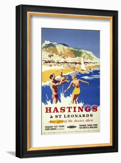 Hastings Sea-null-Framed Art Print