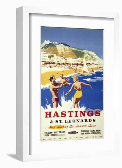 Hastings Sea-null-Framed Art Print