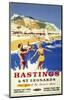 Hastings Sea-null-Mounted Art Print