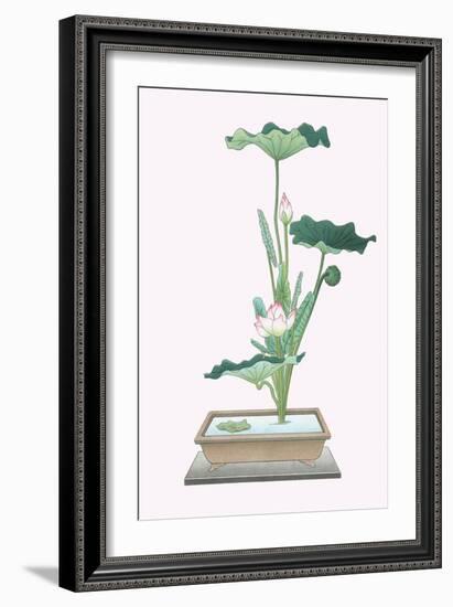 Hasu (Lotus) In Sunabachi-Josiah Conder-Framed Art Print