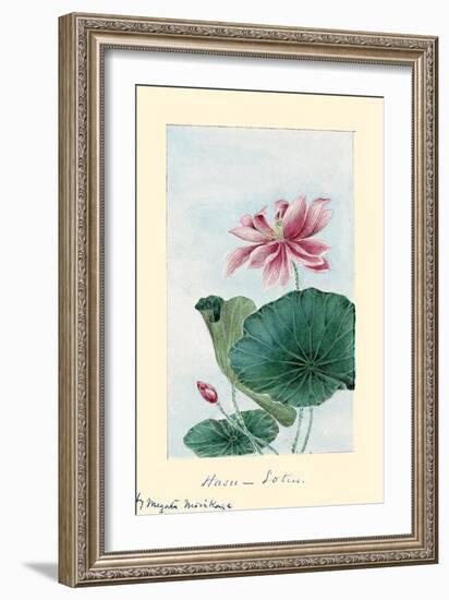 Hasu-Lotus-Megata Morikaga-Framed Art Print