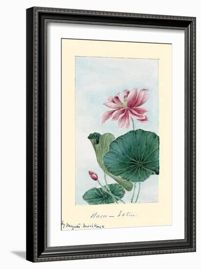 Hasu-Lotus-Megata Morikaga-Framed Art Print