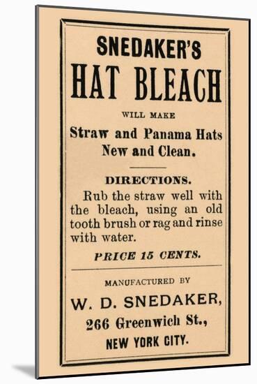 Hat Bleach-null-Mounted Art Print