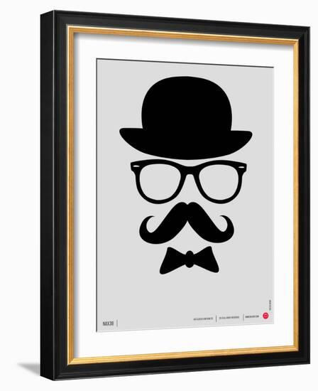 Hat, Glasses, and Bow Tie Poster I-NaxArt-Framed Art Print