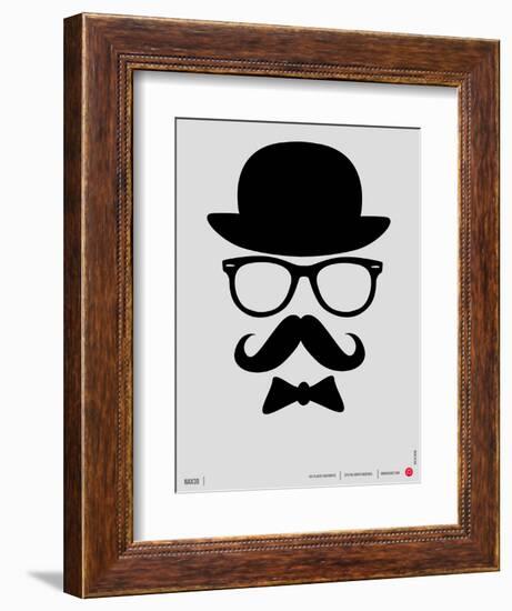 Hat, Glasses, and Bow Tie Poster I-NaxArt-Framed Art Print