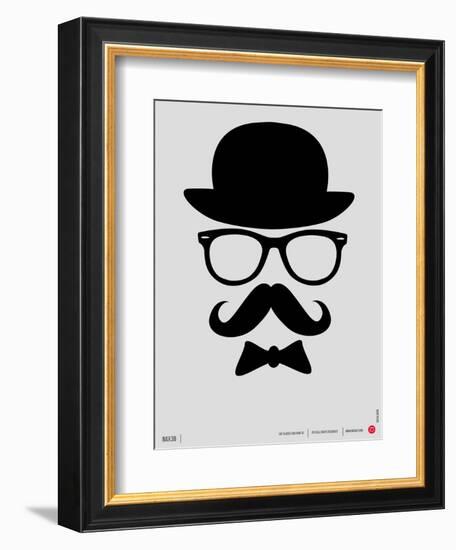 Hat, Glasses, and Bow Tie Poster I-NaxArt-Framed Art Print