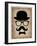 Hat Glasses and Mustache 1-NaxArt-Framed Art Print