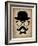 Hat Glasses and Mustache 1-NaxArt-Framed Art Print