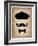 Hat Glasses and Mustache 3-NaxArt-Framed Art Print