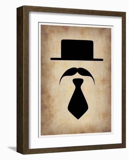 Hat Glasses and Mustache 5-NaxArt-Framed Art Print