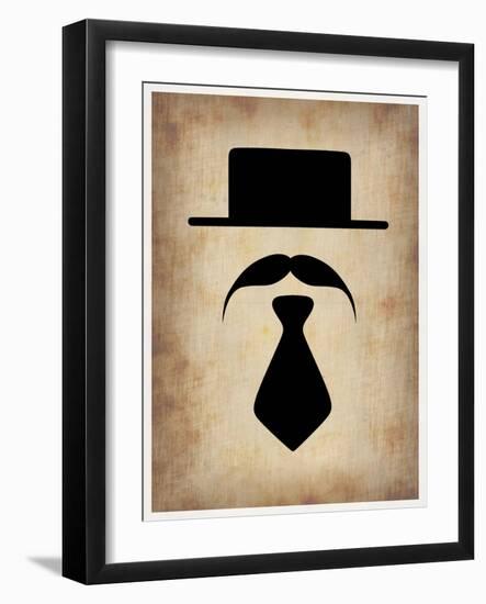 Hat Glasses and Mustache 5-NaxArt-Framed Art Print