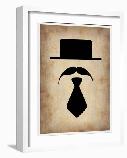 Hat Glasses and Mustache 5-NaxArt-Framed Art Print