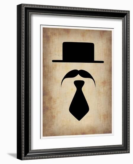 Hat Glasses and Mustache 5-NaxArt-Framed Art Print