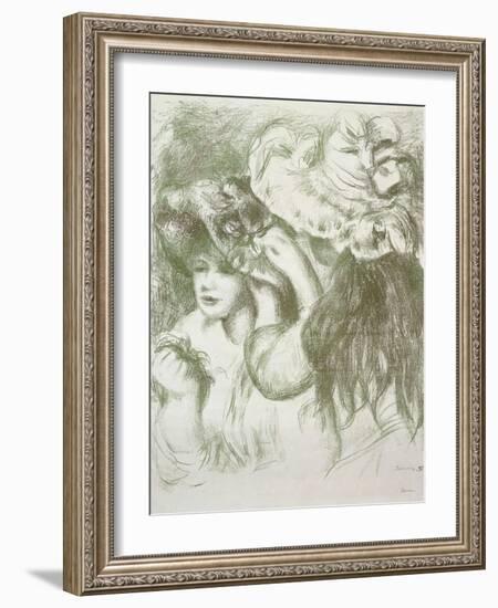 Hat Pin, First Board; Le Chapeau Epingle, Premiere Planche, C.1897-Pierre-Auguste Renoir-Framed Giclee Print