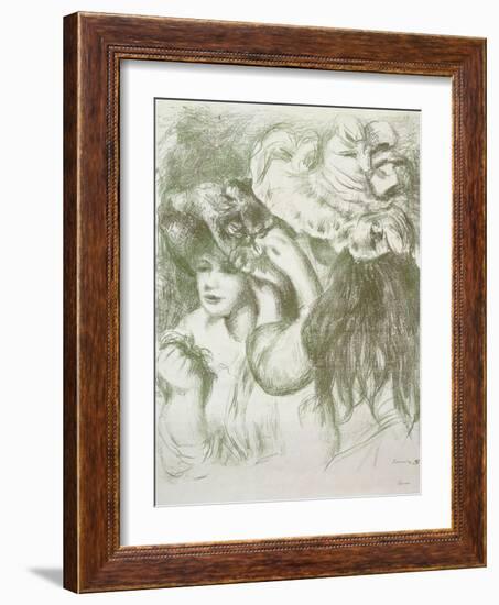 Hat Pin, First Board; Le Chapeau Epingle, Premiere Planche, C.1897-Pierre-Auguste Renoir-Framed Giclee Print