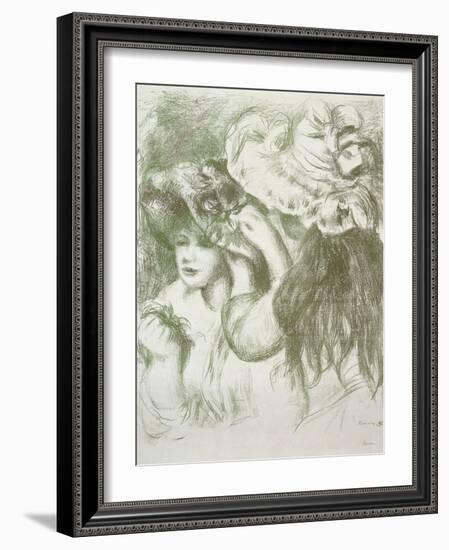 Hat Pin, First Board; Le Chapeau Epingle, Premiere Planche, C.1897-Pierre-Auguste Renoir-Framed Giclee Print