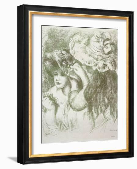 Hat Pin, First Board; Le Chapeau Epingle, Premiere Planche, C.1897-Pierre-Auguste Renoir-Framed Giclee Print