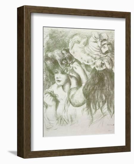 Hat Pin, First Board; Le Chapeau Epingle, Premiere Planche, C.1897-Pierre-Auguste Renoir-Framed Giclee Print