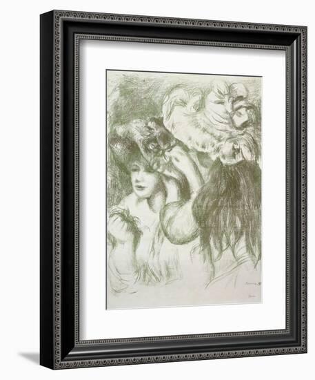 Hat Pin, First Board; Le Chapeau Epingle, Premiere Planche, C.1897-Pierre-Auguste Renoir-Framed Giclee Print