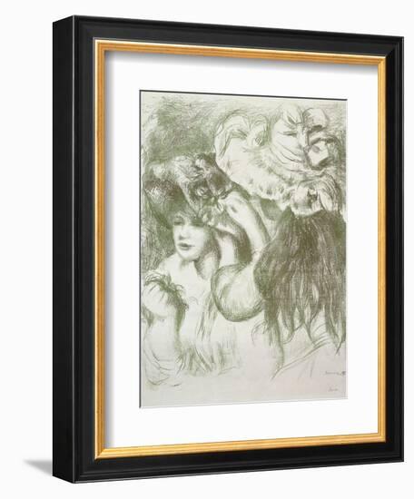 Hat Pin, First Board; Le Chapeau Epingle, Premiere Planche, C.1897-Pierre-Auguste Renoir-Framed Giclee Print