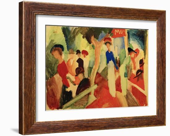 Hat Shop at the Promenade-Auguste Macke-Framed Giclee Print