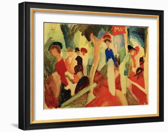 Hat Shop at the Promenade-Auguste Macke-Framed Giclee Print