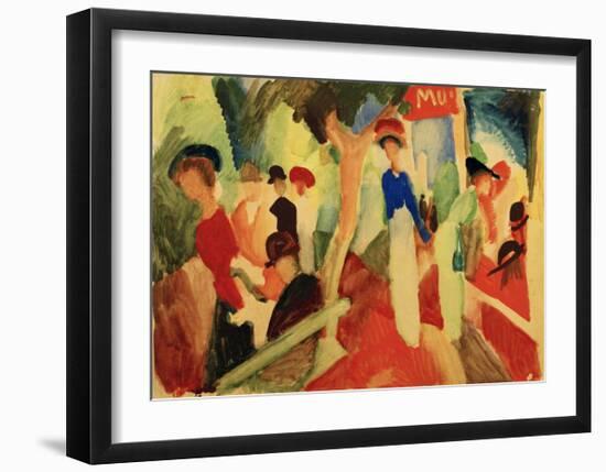 Hat Shop at the Promenade-Auguste Macke-Framed Giclee Print