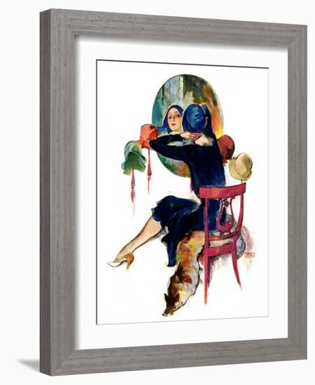 "Hat Shop,"November 30, 1929-John LaGatta-Framed Giclee Print