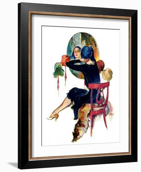 "Hat Shop,"November 30, 1929-John LaGatta-Framed Giclee Print