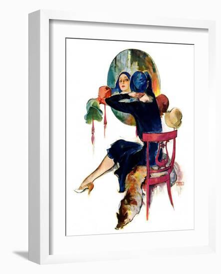 "Hat Shop,"November 30, 1929-John LaGatta-Framed Giclee Print