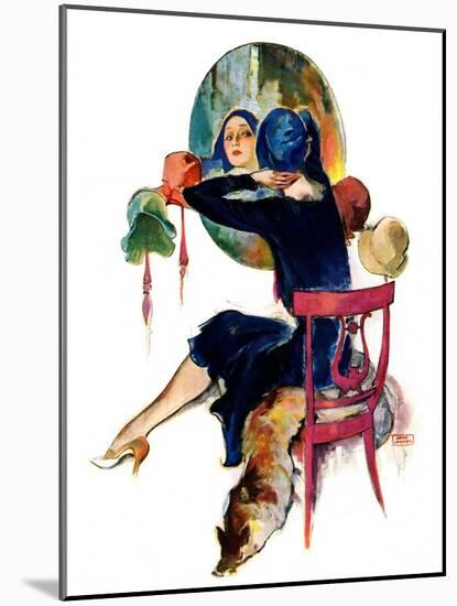 "Hat Shop,"November 30, 1929-John LaGatta-Mounted Giclee Print
