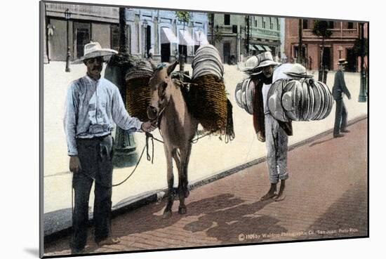 Hat Vendors, San Juan, South America, 1909-Waldrop-Mounted Giclee Print