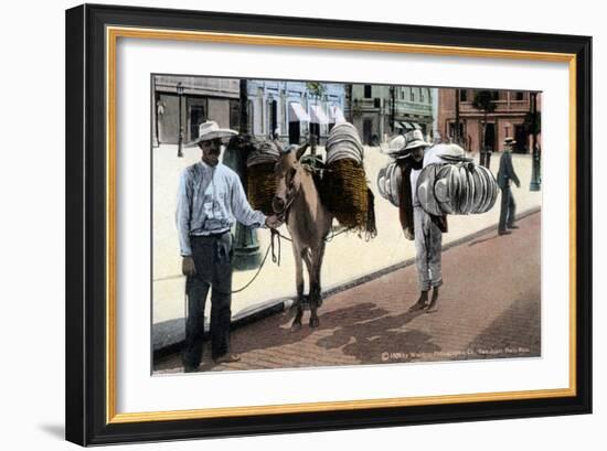 Hat Vendors, San Juan, South America, 1909-Waldrop-Framed Giclee Print