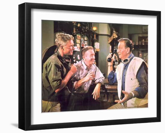 Hatari!, Hardy Kruger, Red Buttons, John Wayne, 1962-null-Framed Photo