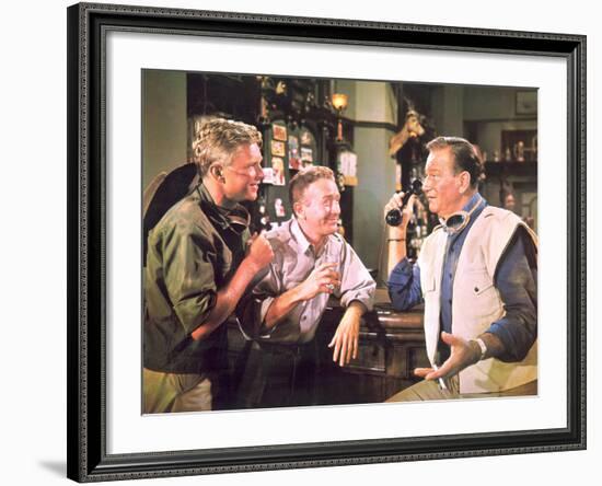 Hatari!, Hardy Kruger, Red Buttons, John Wayne, 1962-null-Framed Photo