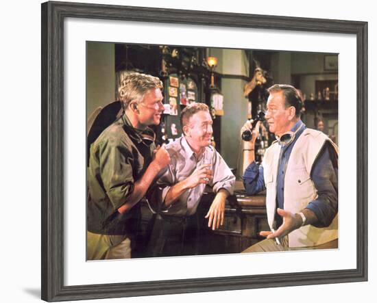 Hatari!, Hardy Kruger, Red Buttons, John Wayne, 1962-null-Framed Photo