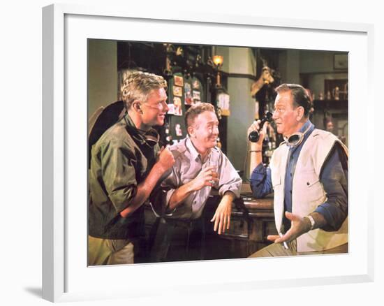 Hatari!, Hardy Kruger, Red Buttons, John Wayne, 1962-null-Framed Photo