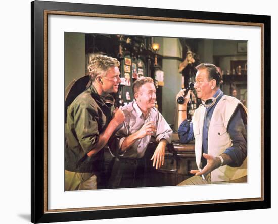 Hatari!, Hardy Kruger, Red Buttons, John Wayne, 1962-null-Framed Photo