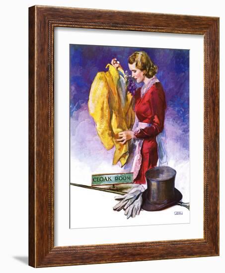 "Hatcheck Girl,"July 17, 1937-John LaGatta-Framed Giclee Print